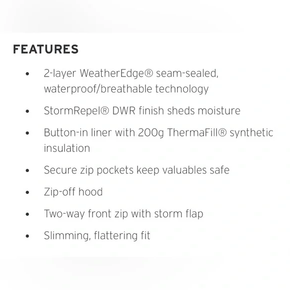 Eddie Bauer Women's Girl on the Go Insulated Waterproof Trench Coat
Black Large - Picture 14 of 16